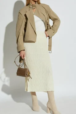 Bottega Veneta cream Wool skirt
