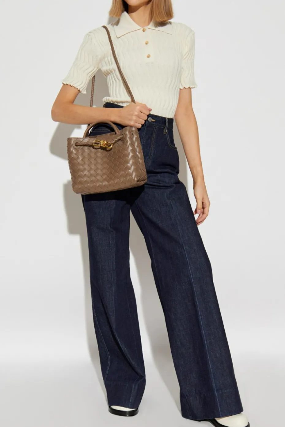 Bottega Veneta cream Wool Polo