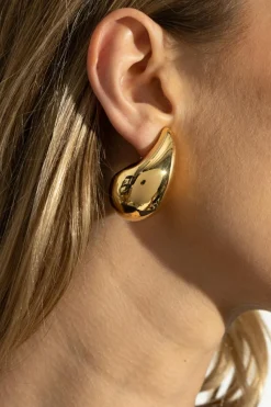 Bottega Veneta GOLD Drop Shaped Earrings