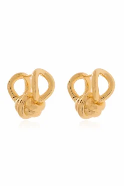 Bottega Veneta GOLD Earrings with weave