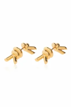 Bottega Veneta GOLD Earrings with signature knot