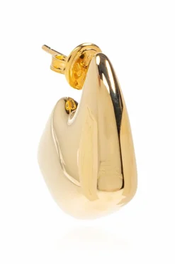 Bottega Veneta GOLD Geometric earrings in the shape of a fin