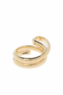 Bottega Veneta GOLD 18-karat gold-plated ring