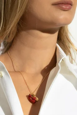 Bottega Veneta GOLD Necklace with heart motif