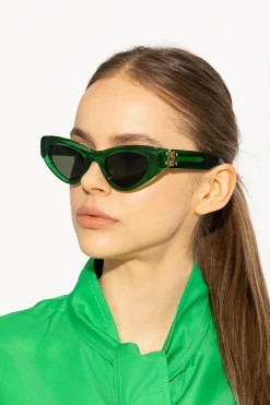 Bottega Veneta GREEN Cat eye sunglasses