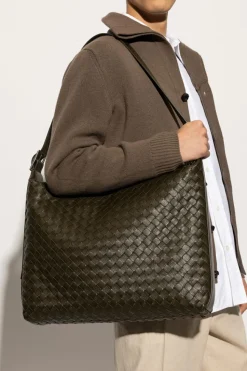 Bottega Veneta GREEN Leather shoulder bag size Medium