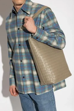 Bottega Veneta GREEN Leather shopper bag