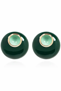 Bottega Veneta GREEN Round earrings