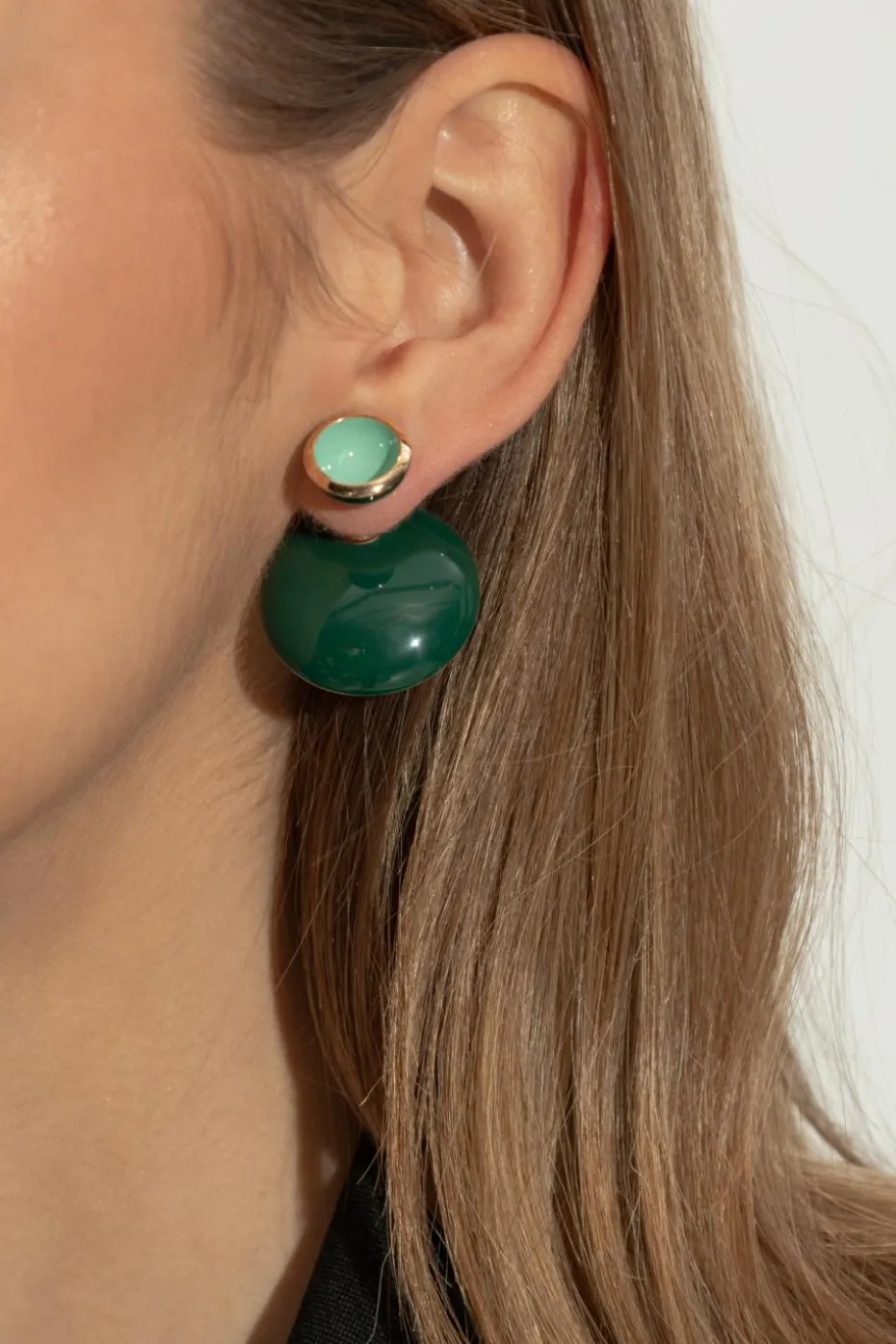 Bottega Veneta GREEN Round earrings