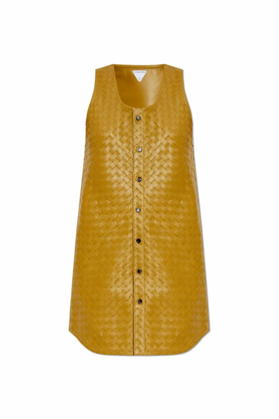 Bottega Veneta GREEN Sleeveless leather dress