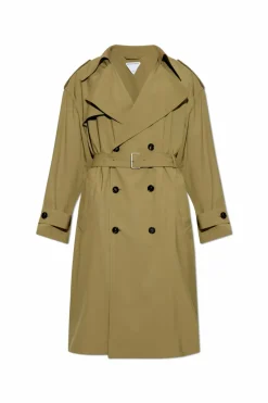 Bottega Veneta GREEN Wool trench coat