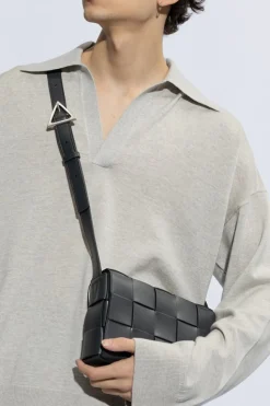 Bottega Veneta GREY ‘Cassette Medium’ shoulder bag