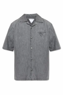 Bottega Veneta GREY Denim short-sleeve shirt