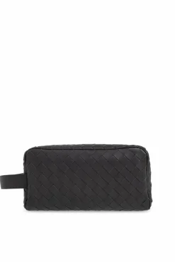 Bottega Veneta GREY ‘Intrecciato’ wash bag