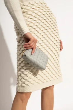 Bottega Veneta GREY Leather wash bag