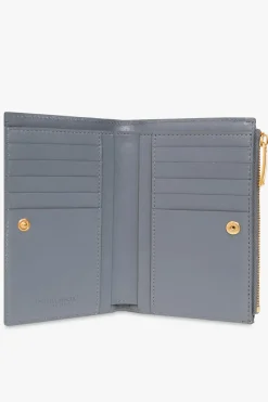 Bottega Veneta GREY Leather wallet with ‘Intrecciato’ weave
