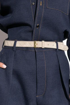Bottega Veneta GREY suede belt