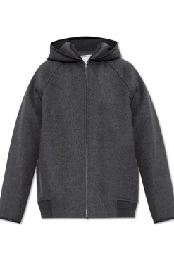 Bottega Veneta GREY Wool jacket with hood