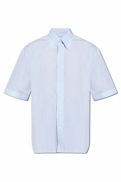 Bottega Veneta light blue Shirt with striped pattern