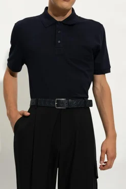 Bottega Veneta NAVY BLUE Intrecciato belt