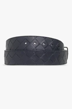 Bottega Veneta NAVY BLUE Intrecciato belt