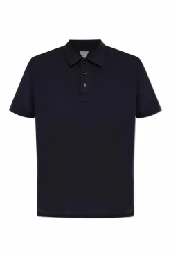 Bottega Veneta NAVY BLUE Cotton polo with logo