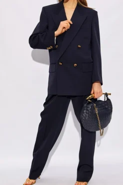Bottega Veneta NAVY BLUE Pleat-front trousers