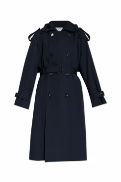 Bottega Veneta NAVY BLUE Double-breasted trench coat
