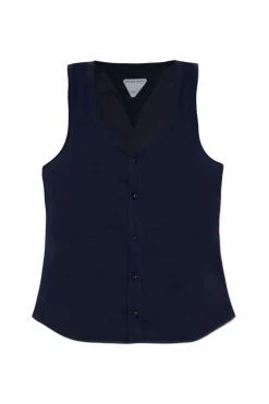 Bottega Veneta NAVY BLUE Top with fastening