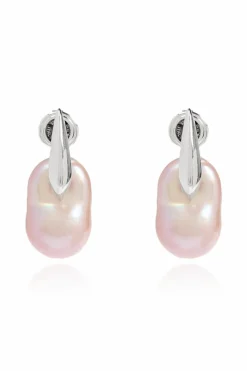 Bottega Veneta PINK Earrings with freshwater pearls