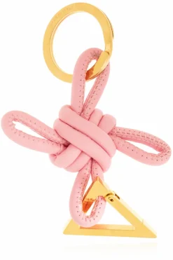 Bottega Veneta PINK Lamb leather keyring
