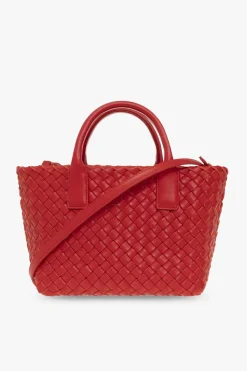 Bottega Veneta RED ‘Cabat Mini’ shopper bag