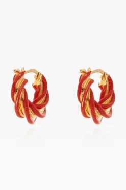 Bottega Veneta RED Silver earrings