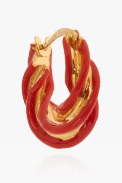 Bottega Veneta RED Silver earrings