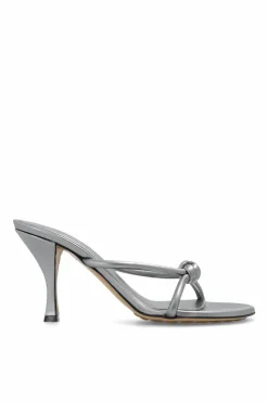 Bottega Veneta SILVER ‘Blink’ heeled mules