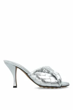 Bottega Veneta SILVER Blink heeled mules
