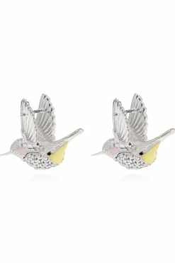 Bottega Veneta SILVER Earrings with hummingbird motif