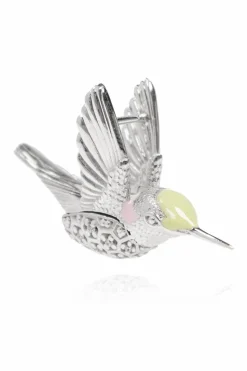 Bottega Veneta SILVER Earrings with hummingbird motif