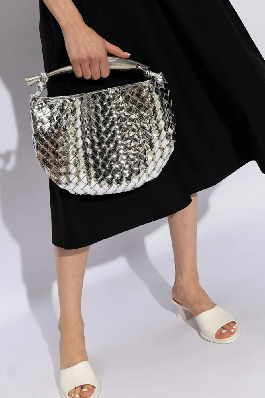 Bottega Veneta SILVER ‘Sardine Small’ handbag
