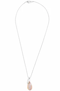 Bottega Veneta SILVER Silver necklace with pearl