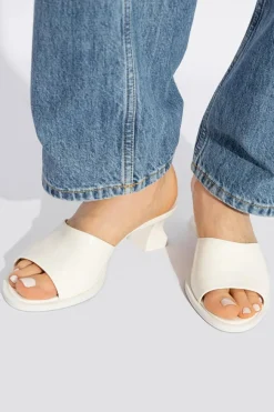 Bottega Veneta WHITE ‘Cha-Cha’ heeled mules