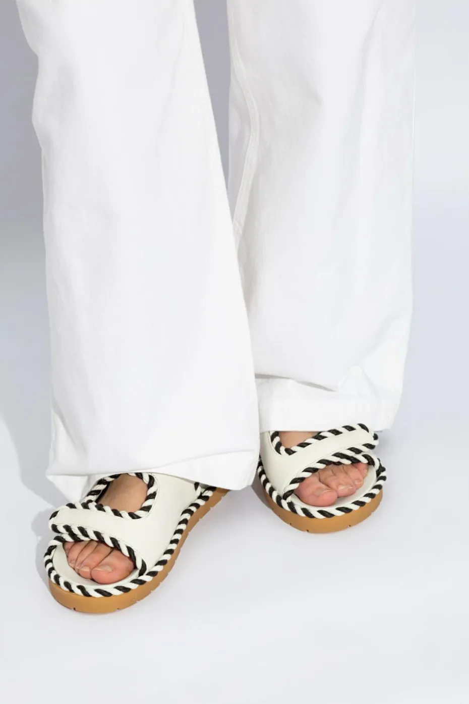 Bottega Veneta WHITE ‘Jack’ Sandals