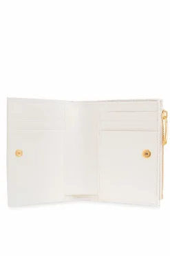 Bottega Veneta WHITE Leather wallet with heart motif