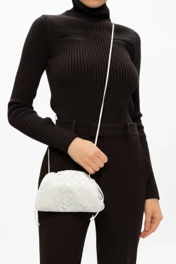 Bottega Veneta WHITE ‘The Mini Pouch’ shoulder bag