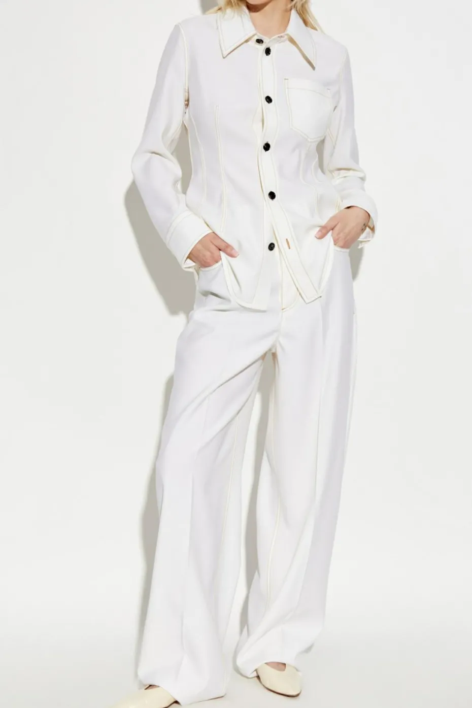 Bottega Veneta WHITE Wool shirt
