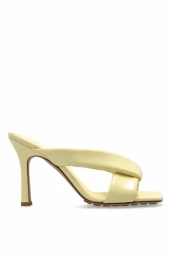 Bottega Veneta YELLOW Leather heeled mules āRivaā