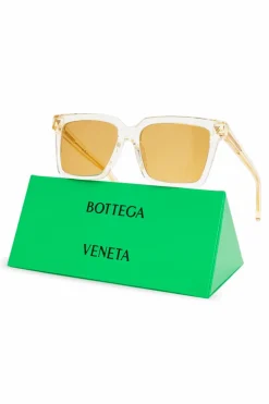 Bottega Veneta YELLOW Logo-engraved sunglasses