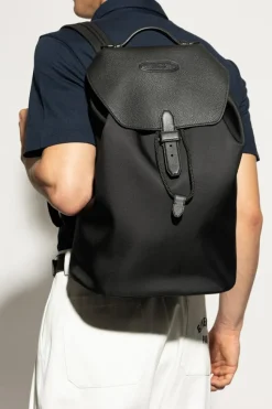 Brioni BLACK Backpack with logo