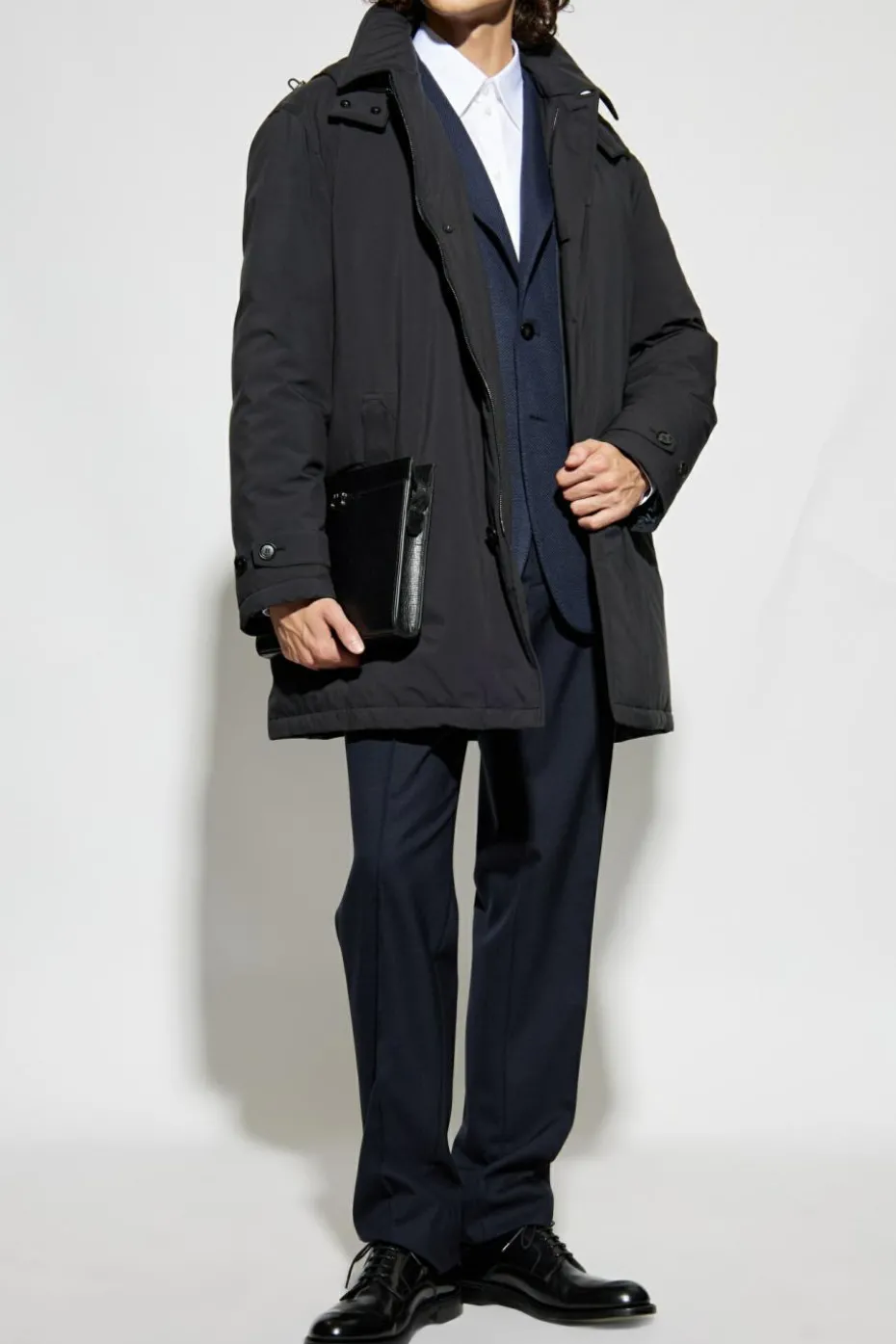 Brioni BLACK Down jacket with detachable hood