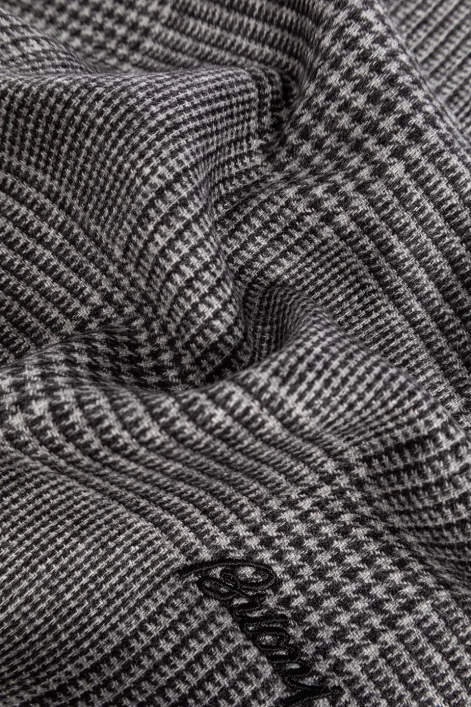 Brioni GREY Checked scarf